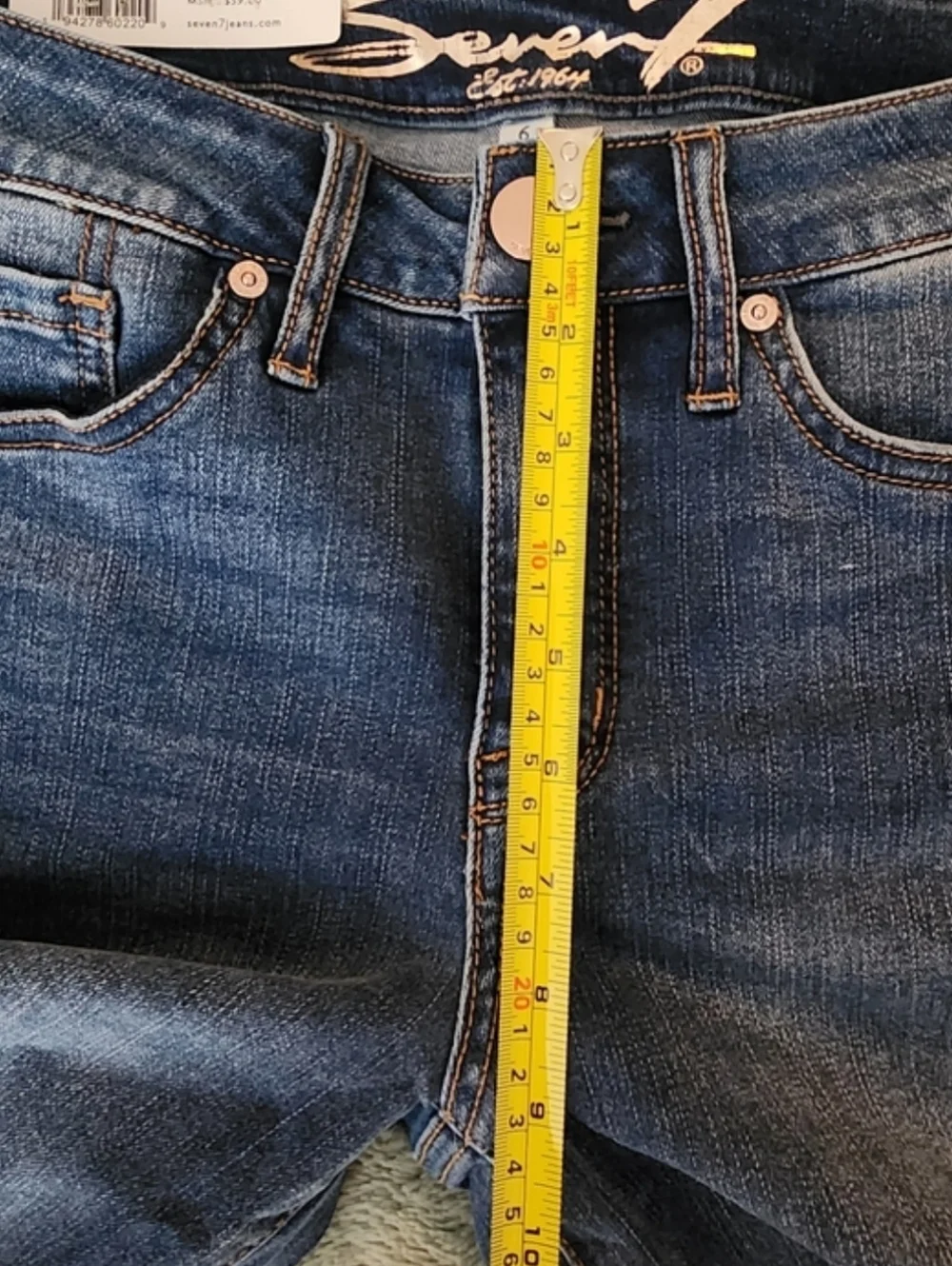Seven7 Fray Hem Denim Stretch Bermuda Jean Shorts 9